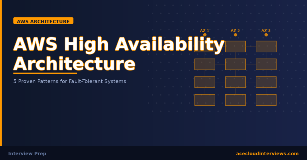 AWS high availability architecture patterns across multiple availability zones